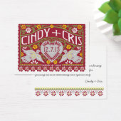 Lovebirds Wedding Banners bevorzugen Karte Englisc (Schreibtisch)