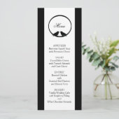 Lovebirds Wedding Reception Menu Cards Einladung (Stehend Vorderseite)