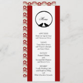 Lovebirds Wedding Reception Menu Cards Einladung (Vorne/Hinten)