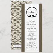 Lovebirds Wedding Reception Menu Cards Einladung (Vorne/Hinten)