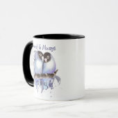 Lovebirds Wedding Verlobung Couple Monogram Tasse (Vorderseite Links)