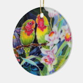 Lovebirds Weihnachtsbaum Keramikornament (Links)