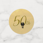 Lovebirds zum 50. Jubiläum Konfetti (Klein Vorderseite)
