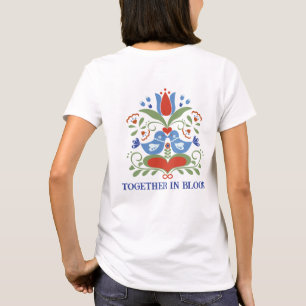 Lovebirts und Blüten T-Shirt