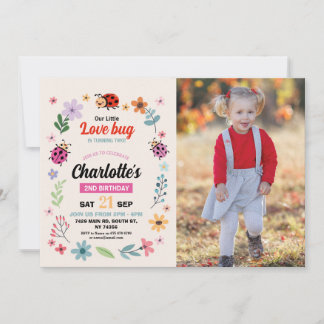 Lovebug Birthday Girls Liebe Bug Ladybird Fotos Einladung
