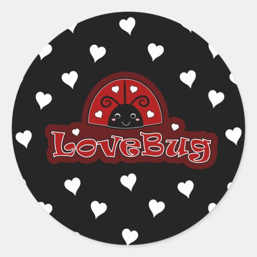 Lovebug Critter Runder Aufkleber (Vorderseite)