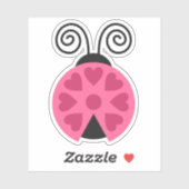 Lovebug Hearts Ladybug Die Sticker Decal ausschnei (Blatt)