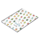 Lovebug Käfer Muster mit Zitat Notizblock (Linke Seite)