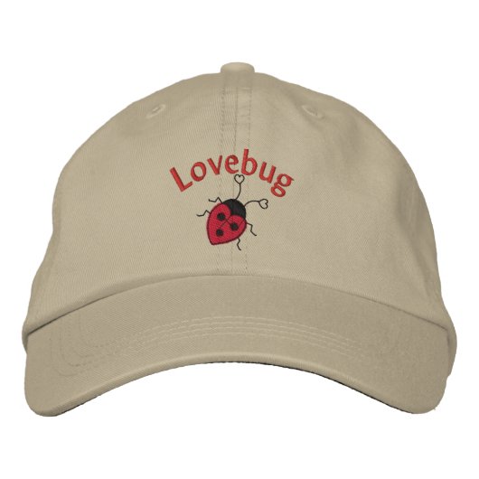 LoveBug mit Ladybug Bestickte Kappe (Vorderseite)