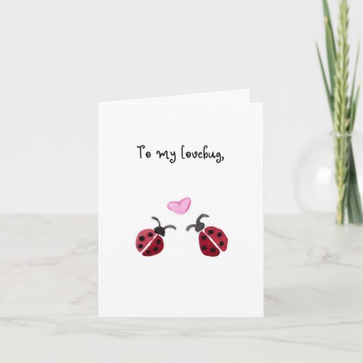 Lovebug Valentinstagskarte Dankeskarte (Vorderseite)