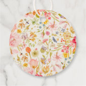 Lovebug Vintage Wildblume Kinderdusche Geschenkanhänger (Rückseite)