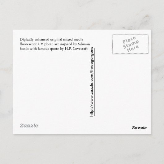 Lovecraft Angebot Postkarte (Rückseite)