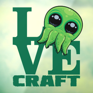 Lovecraft Baby Cthulhu Design - Niedliche Liebe Fensteraufkleber