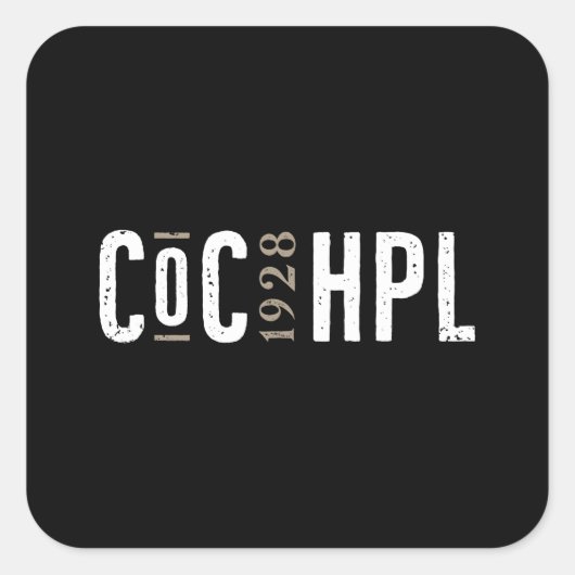 Lovecraft CoC Quadratischer Aufkleber (Vorderseite)