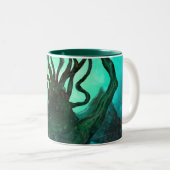 Lovecraft Cthulhu Mythos Wickelrock-Kunst Zweifarbige Tasse (VorderseiteRechts)