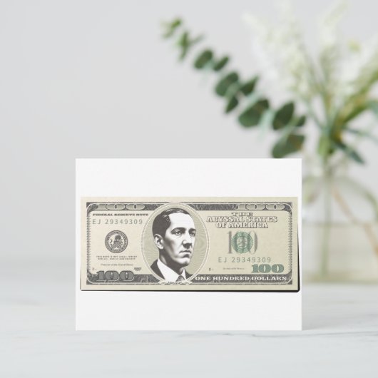 Lovecraft Dollar Postkarte (Stehend Vorderseite)