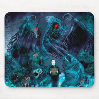 Lovecraft in the mist mouse pad mousepad