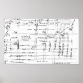 Lovecraft Sketch von Arkham Poster (Vorne)