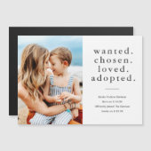 Loved Adoptiert Minimal Foto Adoption Ankündigung (Vorne/Hinten)