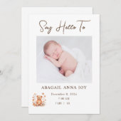 Loved Beyond Measure Baby Announcement Einladung (Vorne/Hinten)