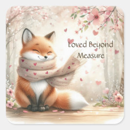 Loved Beyond Measure Whimsical Fox Sticker