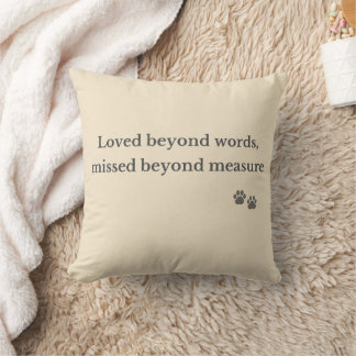 Loved Beyond Words Pet Memorial Pillow Kissen