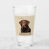 Loved By A Chocolate Lab Labrador Dog Lover Glas (Vorderseite)