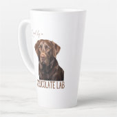 Loved By A Chocolate Lab Labrador Dog Lover Milchtasse (Linke Ecke)