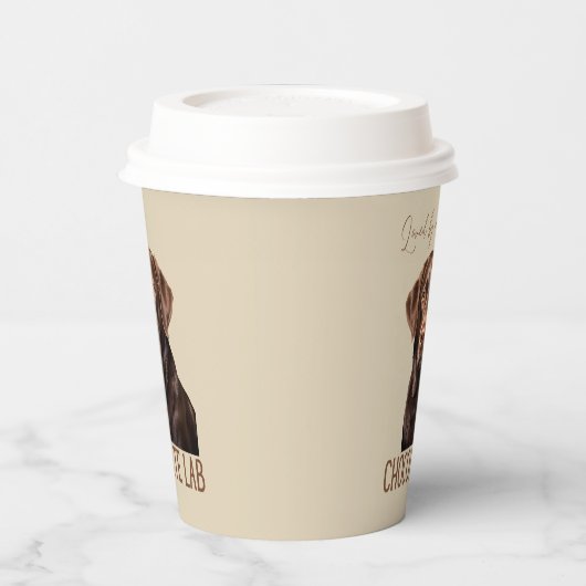 Loved By A Chocolate Lab Labrador Dog Lover  Pappbecher (Links)