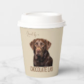 Loved By A Chocolate Lab Labrador Dog Lover  Pappbecher (Vorderseite)