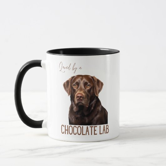 Loved By A Chocolate Lab Labrador Dog Mom Dog Dad Tasse (Links)