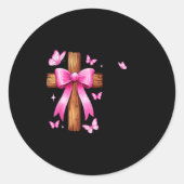 Loved By God Chosen By Jesus Baptized 2025 Coquett Runder Aufkleber (Vorderseite)