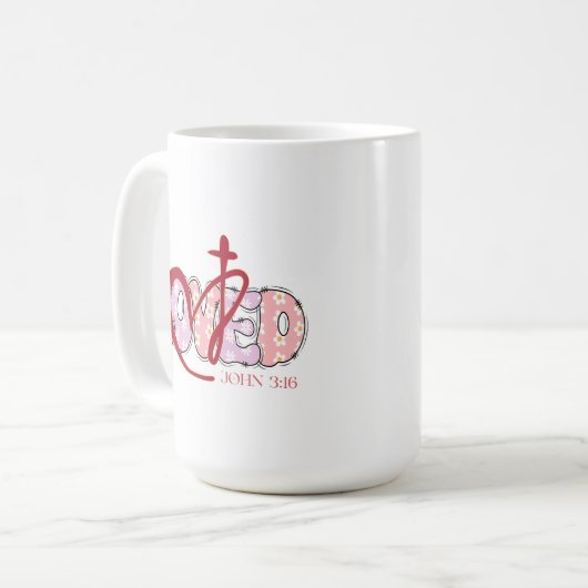 LOVED Christian John 3:16 Kaffeetasse (Vorderseite Links)