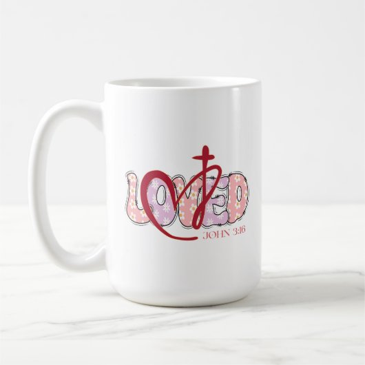 LOVED Christian John 3:16 Kaffeetasse (Links)