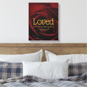 LOVED Christlich Valentine's Rote Rose Leinwanddruck (Insitu (Schlafzimmer))