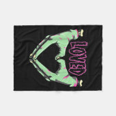 Loved Creepy Monster Hands Heart Pastel Goth Valen Fleecedecke (Vorderseite (Horizontal))