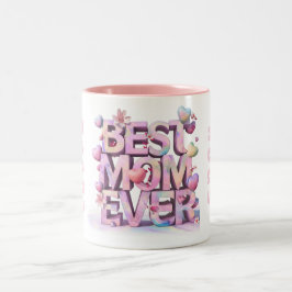 *~ Loved Hugs Mother Day Hearts 3-D Blume AP72 Zweifarbige Tasse