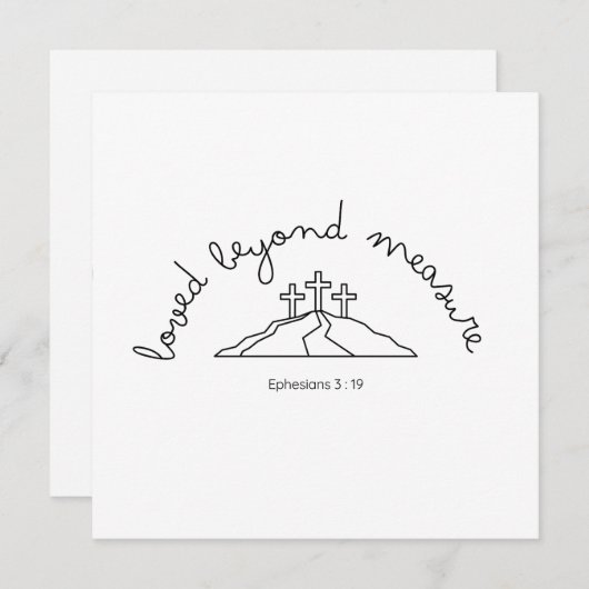 Loved Jenseits der Einladung Christlich Card Faith (Vorne/Hinten)