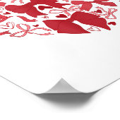 Loved John 3 16 Bow Valentine Christlich Bible Ver Poster (Ecke)