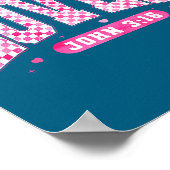 Loved John 3 16 Christian Loves Valentine's Day Go Poster (Ecke)