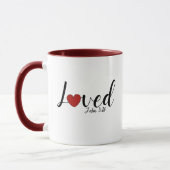 Loved John 3:16 Zwei-Töne Christlich Tasse (Links)