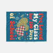 Loved My Cl For 100 Days Of School Valentines Day  Fleecedecke (Vorderseite (Horizontal))