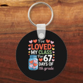 Loved My Cl For 67 Days Of 7th Grade Valentine's D Schlüsselanhänger (Vorderseite)