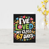 Loved My Cl For 67 Days Of School Teacher Valentin Karte (Gelbe Blume)