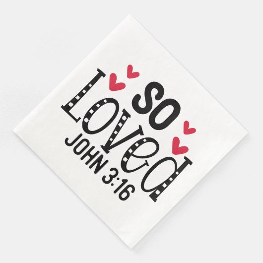 Loved-Standard-Cocktail Napkins Serviette (Ecke)