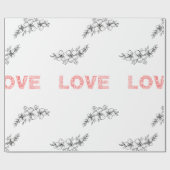#LoveFlowerVerpackungspapier Geschenkpapier (Flach)