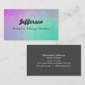 LoveGeo Abstrakt Geometric Design - Blume Lake Visitenkarte (Vorne/Hinten)