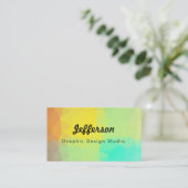 LoveGeo Abstrakt Geometric Design - Regenbogenherz Visitenkarte (Stehend Vorderseite)