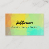 LoveGeo Abstrakt Geometric Design - Regenbogenherz Visitenkarte (Vorderseite)