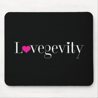 Lovegevity Logo-Schwarz-Mausunterlage Mousepad